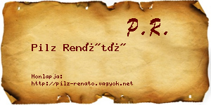 Pilz Renátó névjegykártya